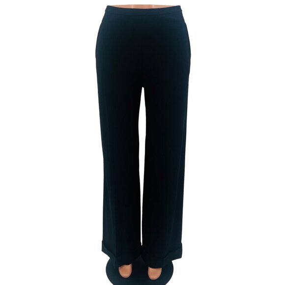 Vtg 90s Jean Paul Gaultier Femme Black Wide Leg PantsOld Money Corpcore Siren